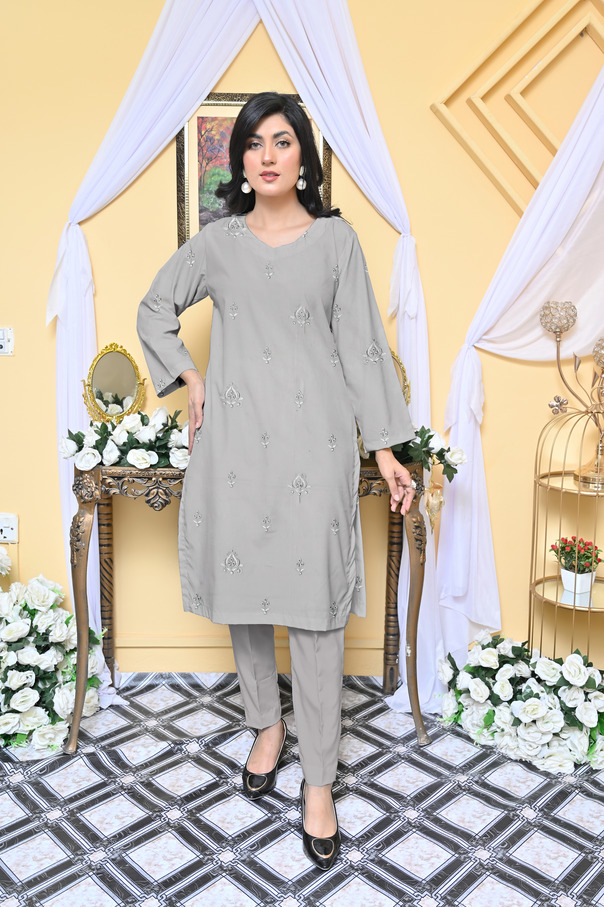 Dobby-Lawn Embroidered Collection (2 pcs)