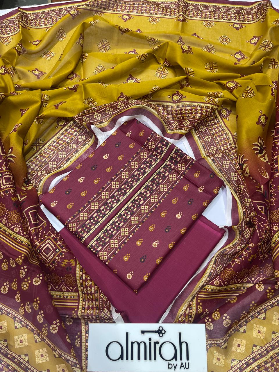 AlMIRAH Latest Collection 2026 Unstitched Lawn 3 Piece – ZeenatWear360