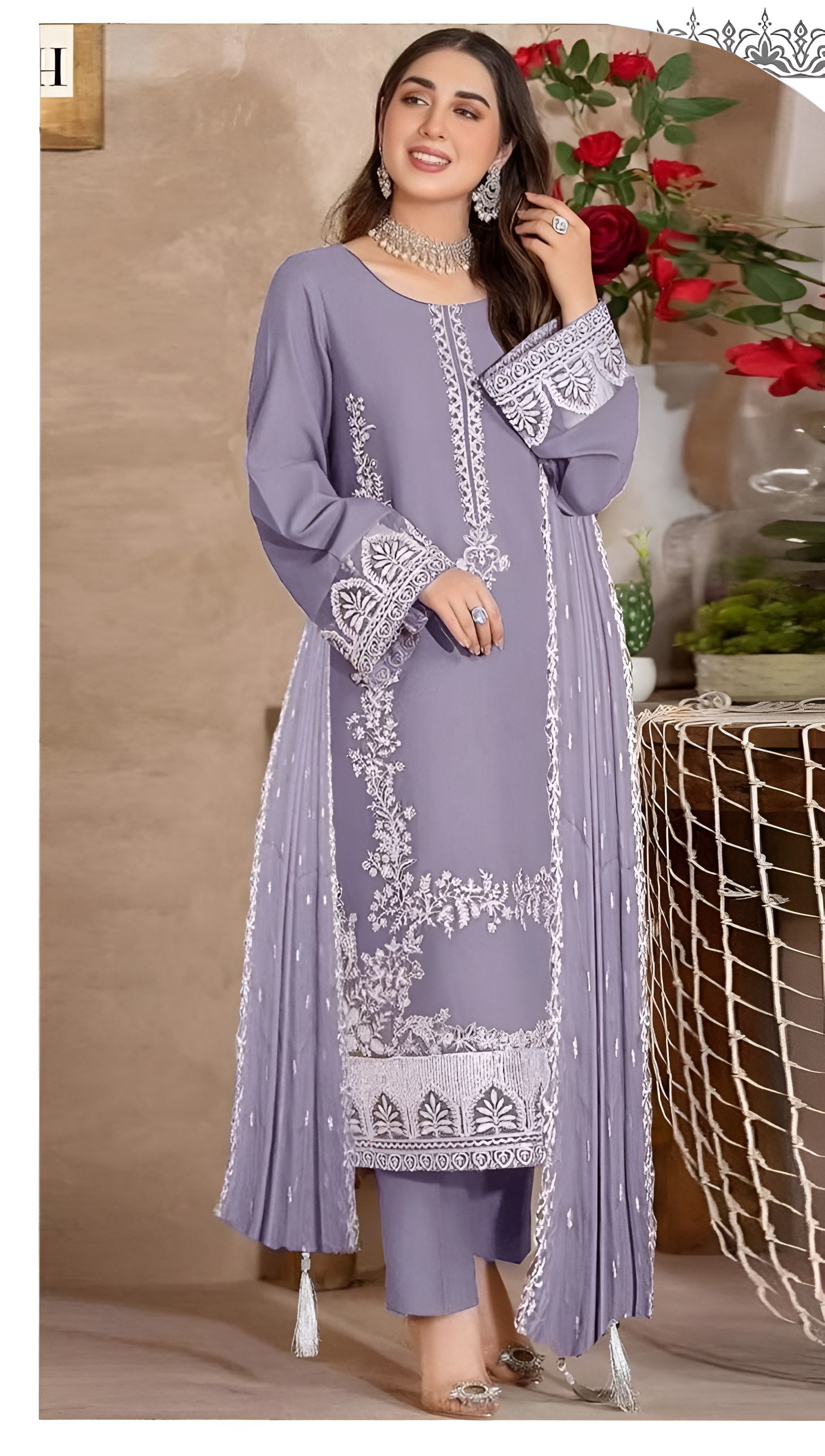 PURE DHANAK 3pc  Suit🌸Zarqash 476🌸