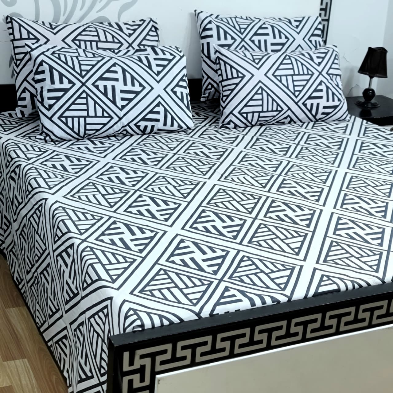 🔅 5 PC Pure Cotton Bedsheets 🔅King Size✨ Double Bedsheets✨