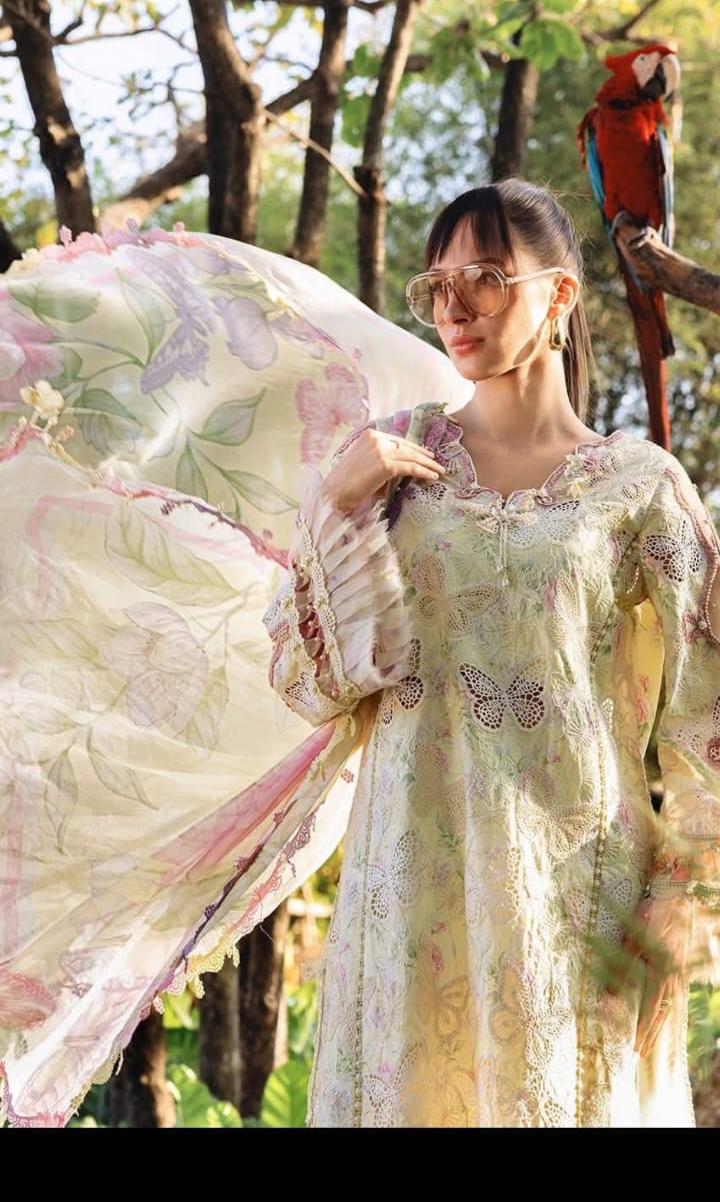 Maria B Luxury Embroidered Unstitched 3 Piece Lawn Suit – ZeenatWear360