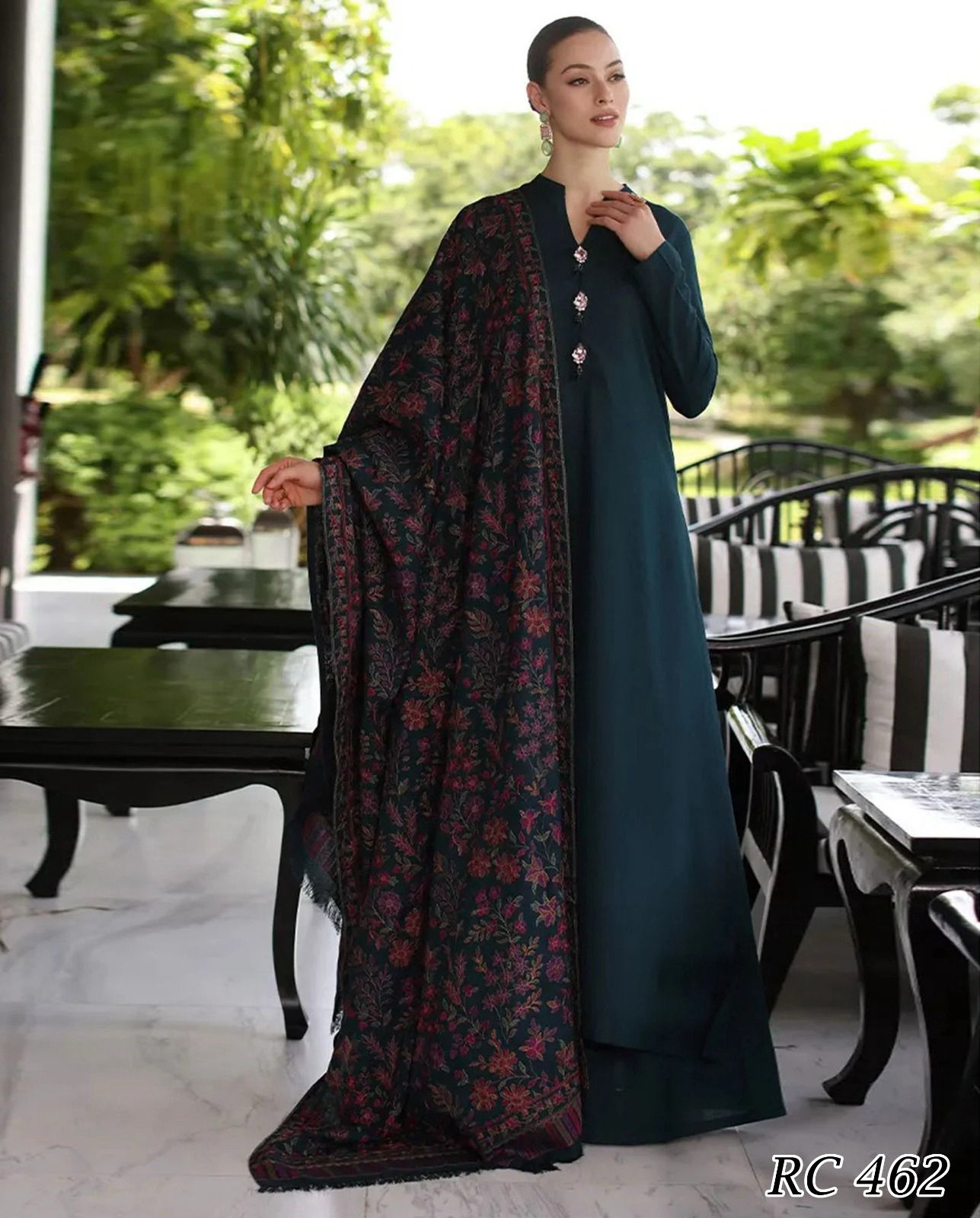  PURE DHANAK 3pc 🌸Bareeze 462🌸 Black