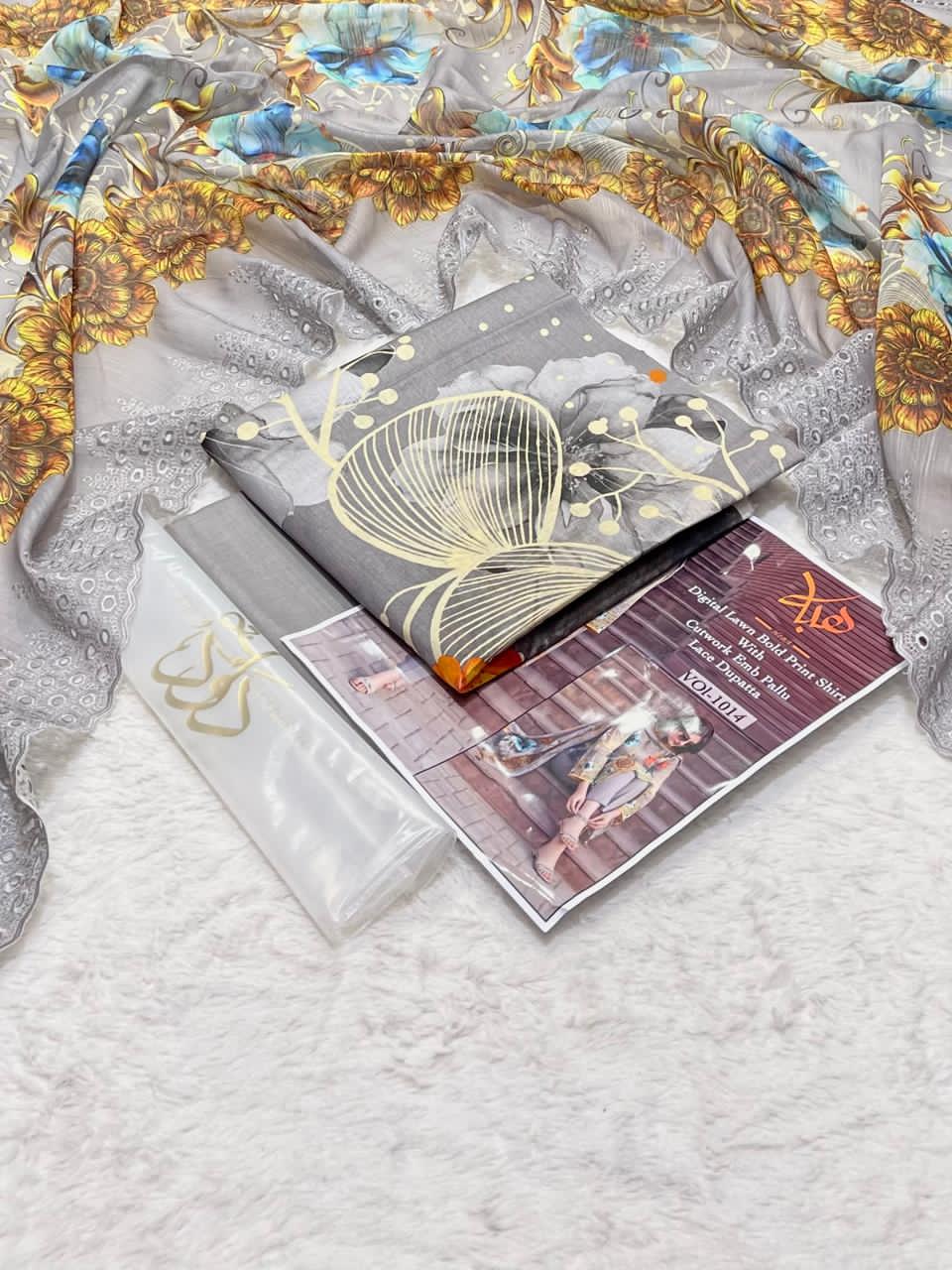 DAWOOD GEE BY HORAIN  Premium Digital Printed Unstitched 3 Piece Lawn Suit – ZeenatWear360  