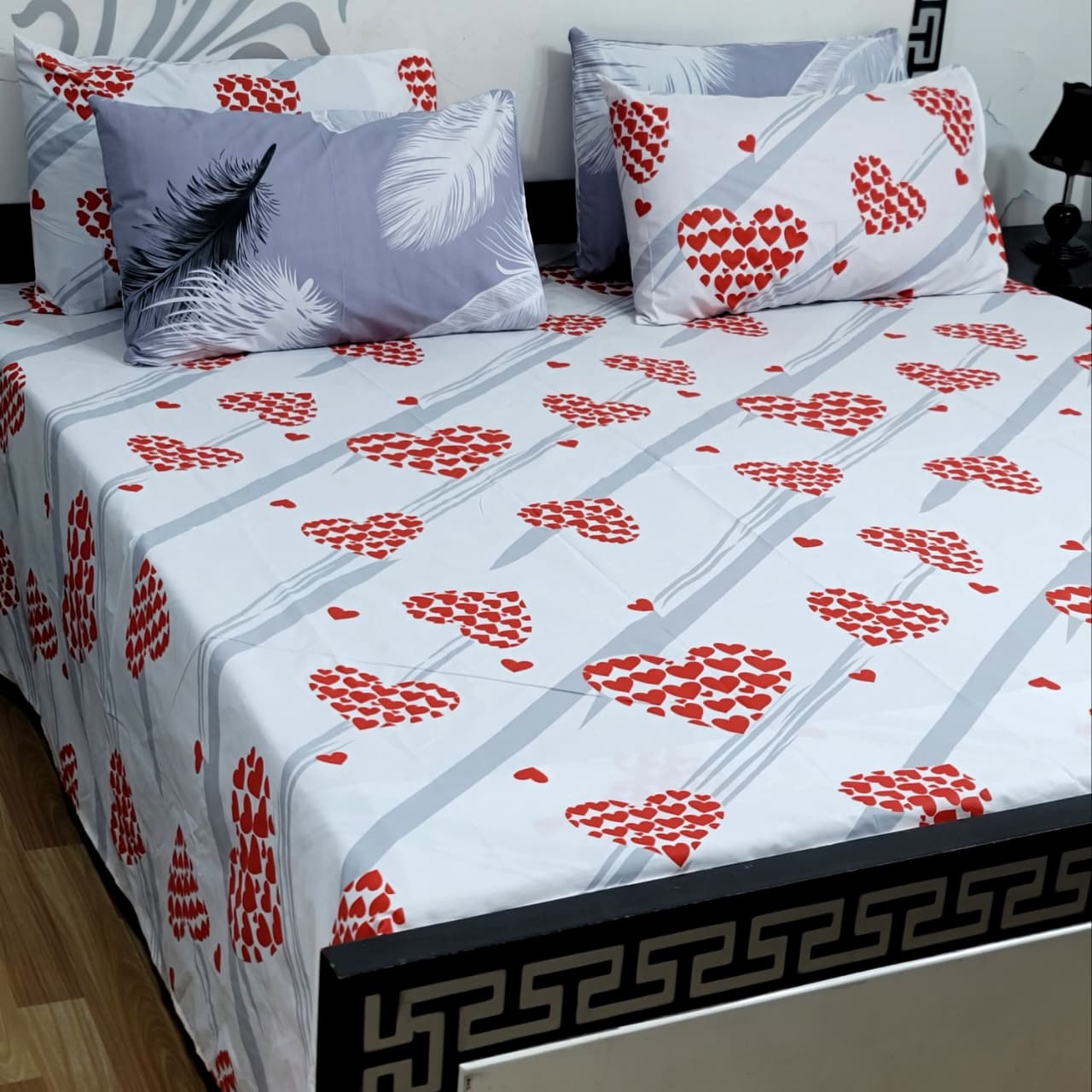 🔅 5 PC Pure Cotton Bedsheets 🔅King Size✨ Double Bedsheets✨