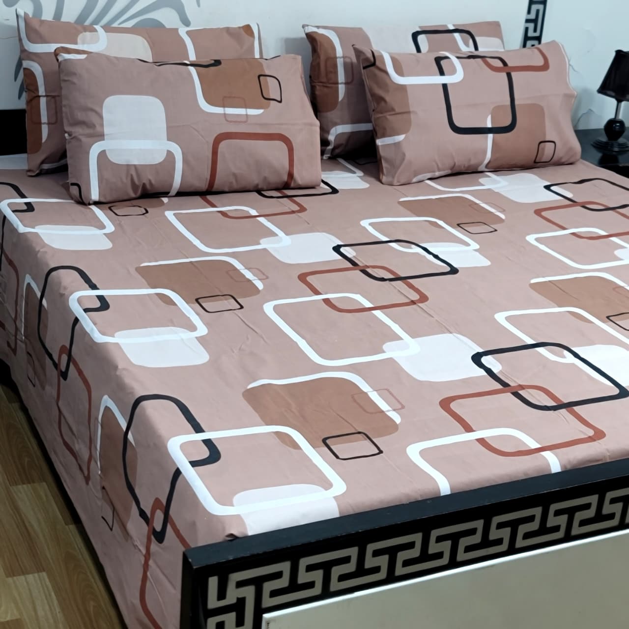 🔅 5 PC Pure Cotton Bedsheets 🔅King Size✨ Double Bedsheets✨