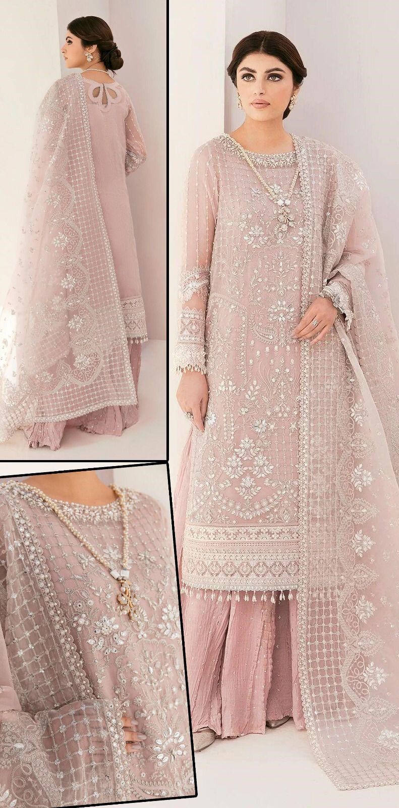 3pc Suit by Heer Collection Heavy Sequence Embroidered