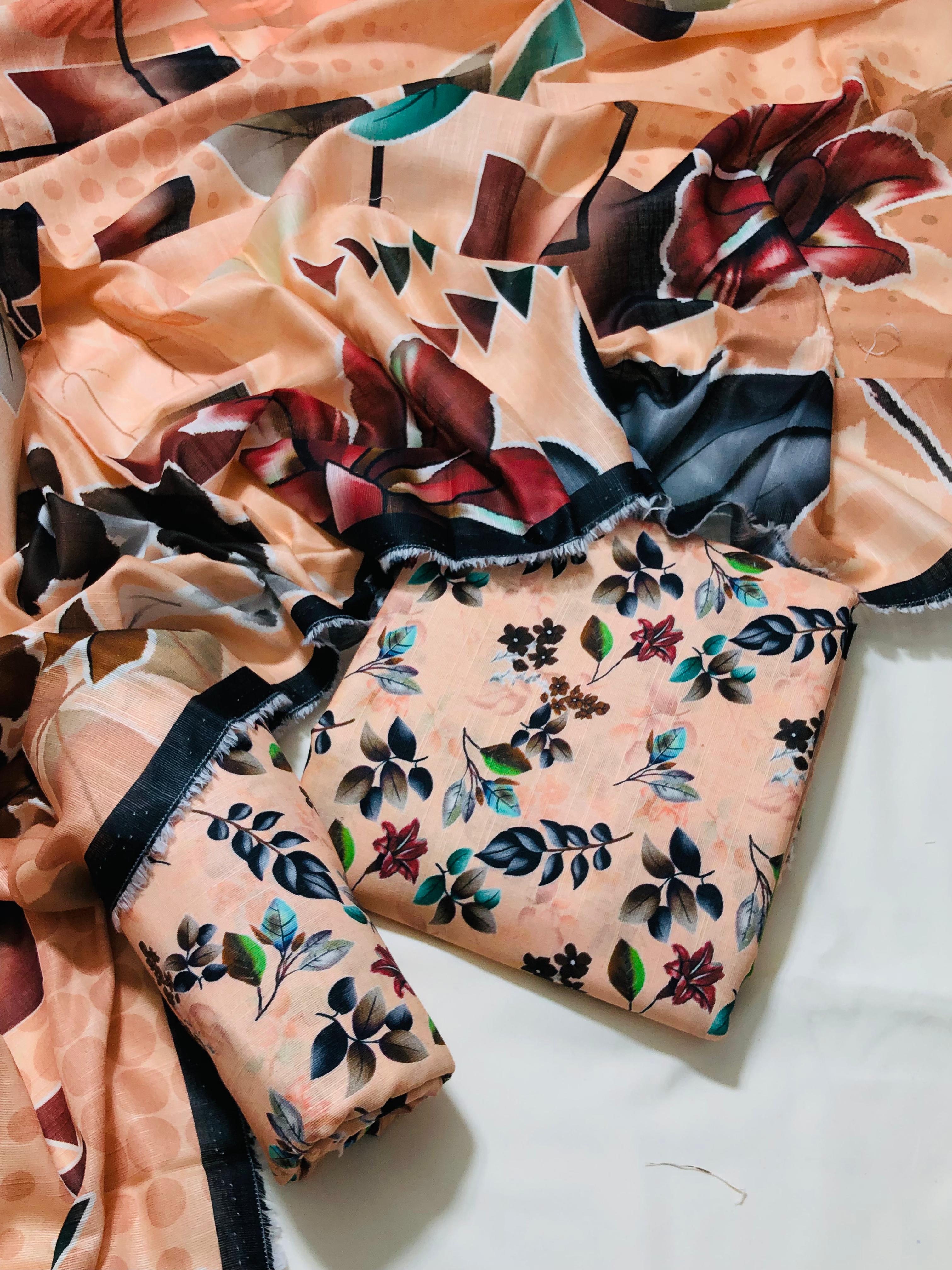  3pc Premium Khaddar Allover 3pc Suit 🍂Bin Saeed🍂