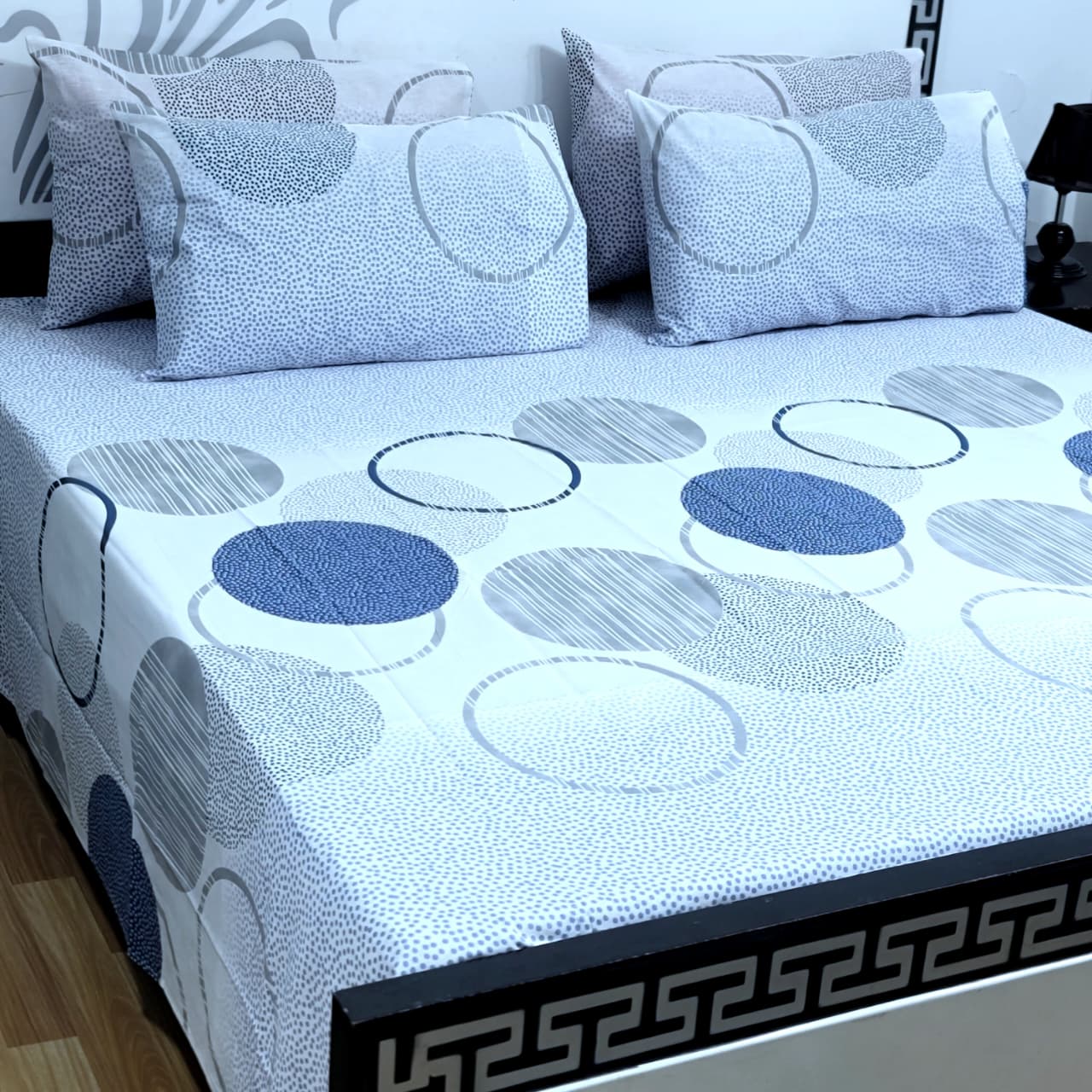 🔅 5 PC Pure Cotton Bedsheets 🔅King Size✨ Double Bedsheets✨