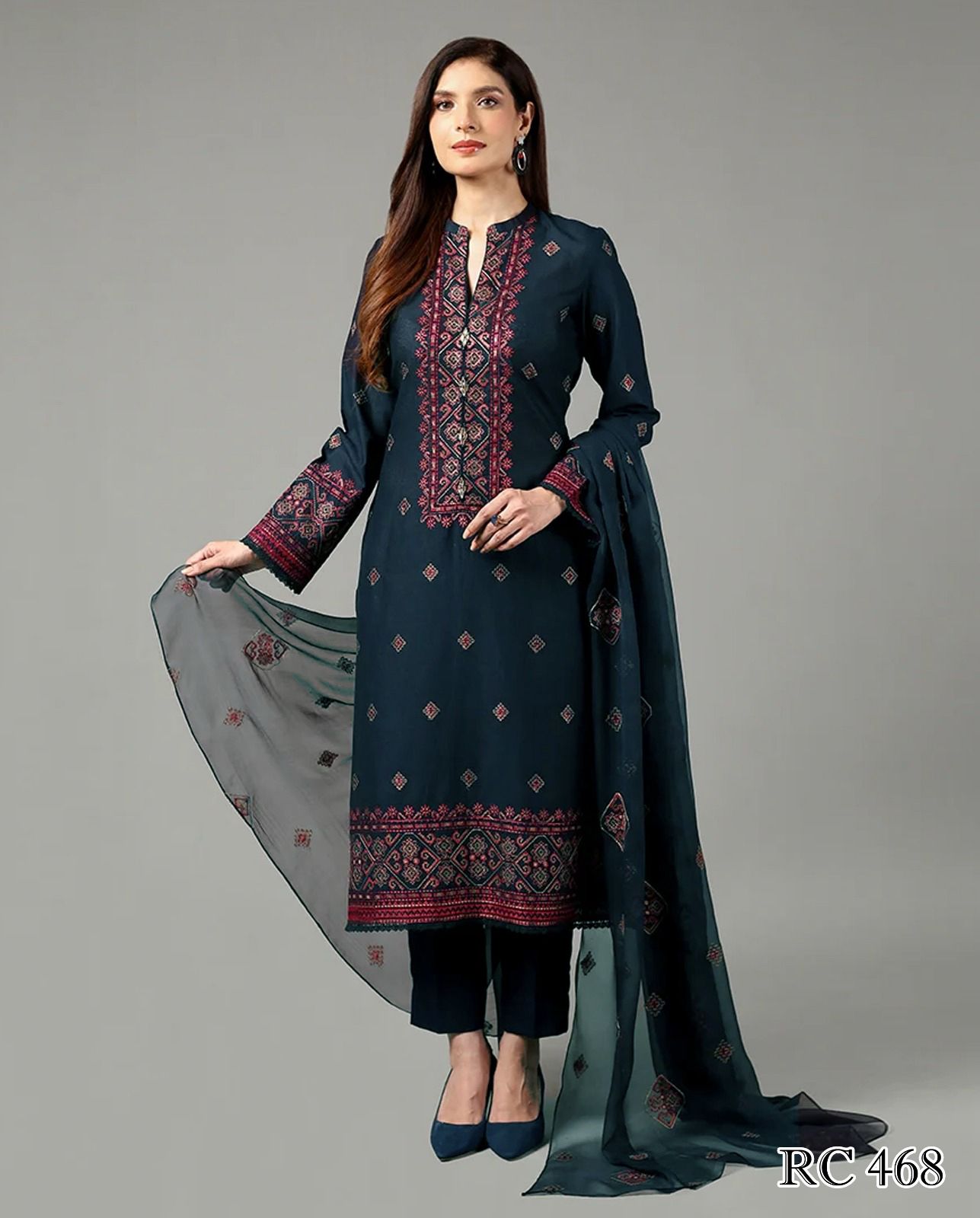 PURE DHANAK 3pc  with Digital Shawl 🌸Bareeze🌸