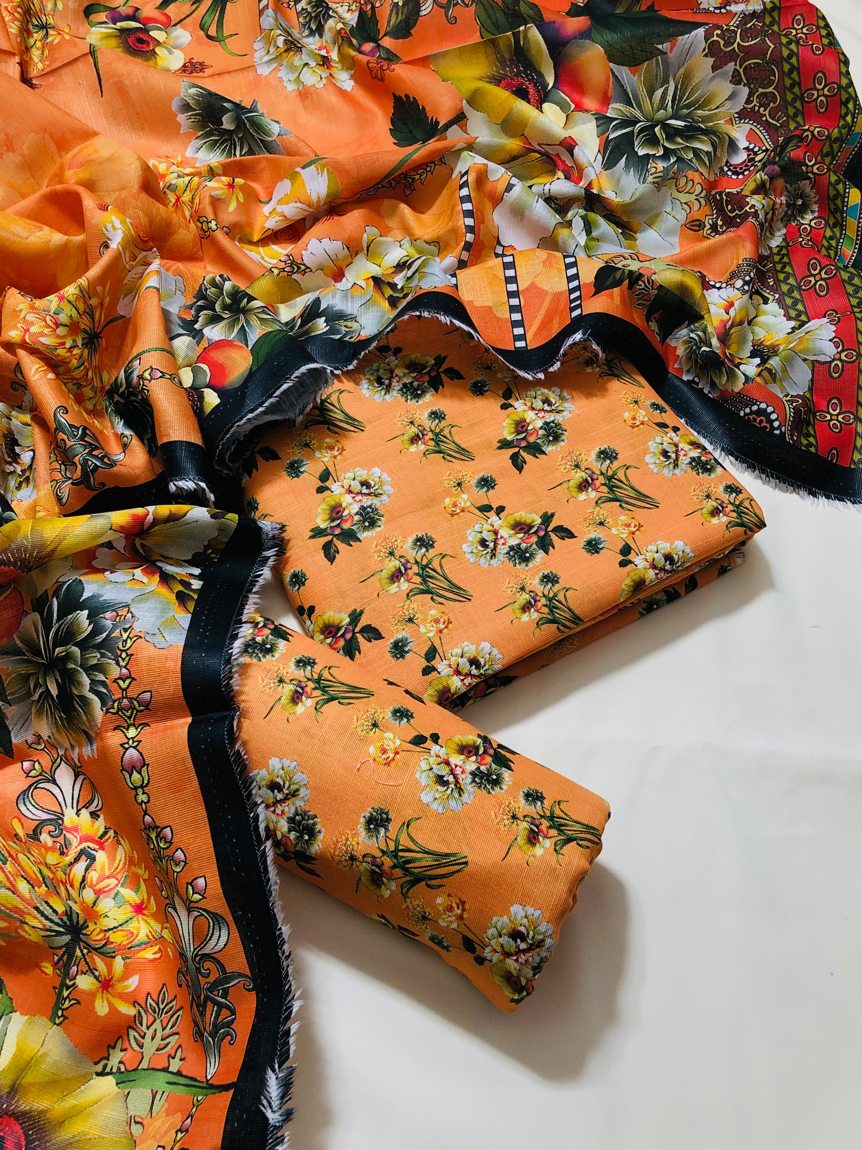 2pc Premium Khaddar Allover 2pc Suit 🍂Bin Saeed🍂