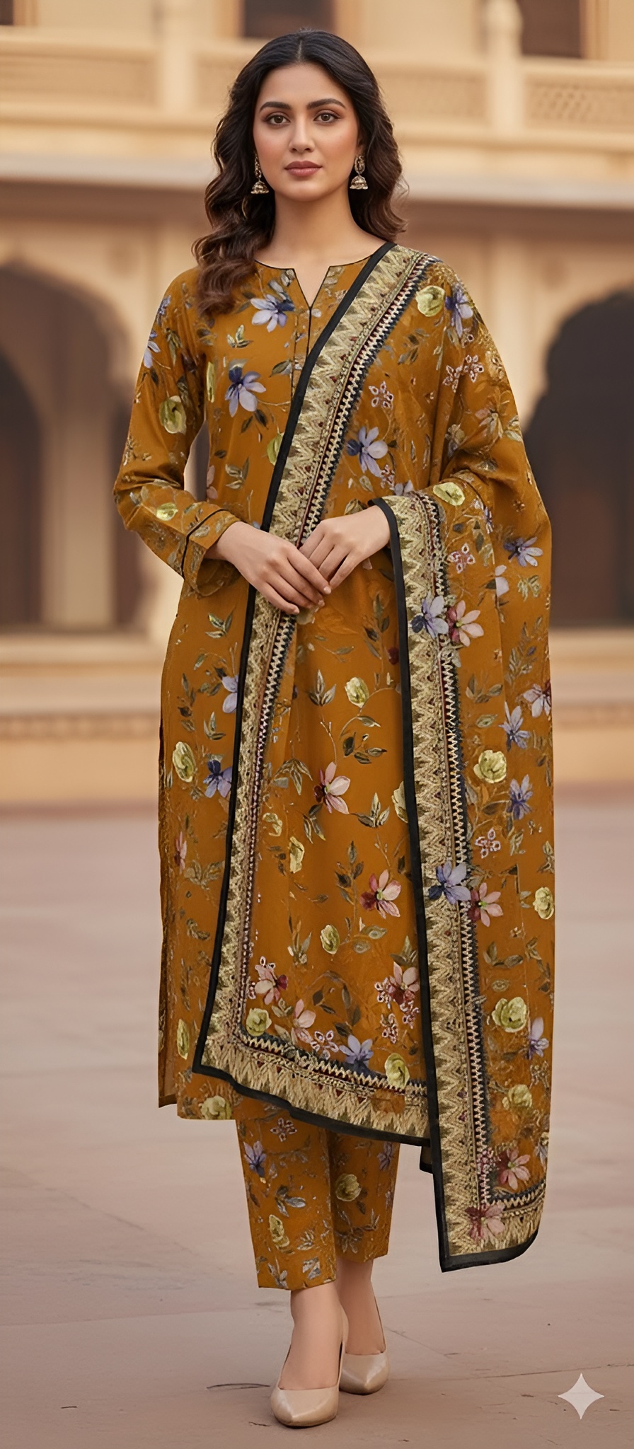 2pc Premium Khaddar Allover 2pc Suit 🍂Bin Saeed🍂