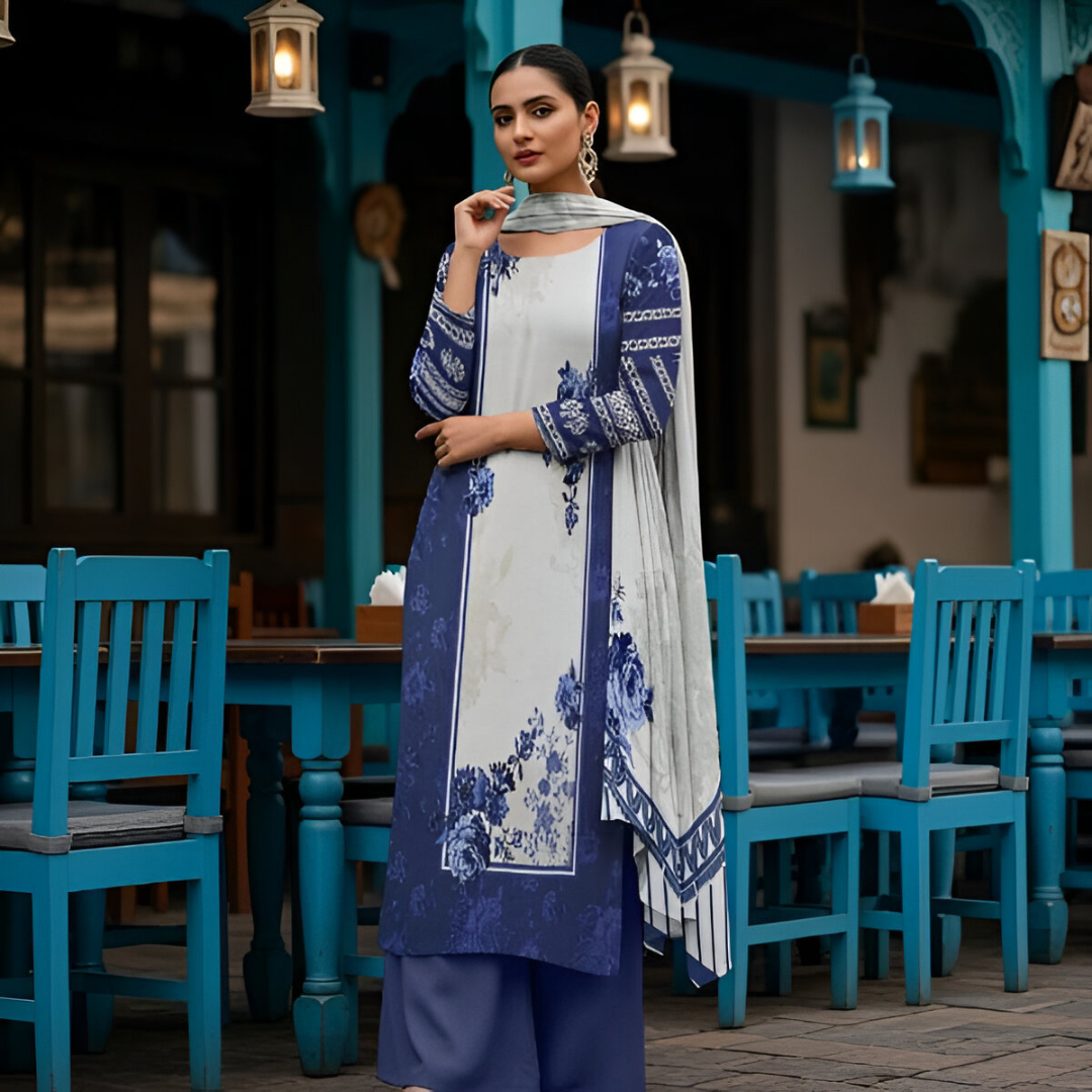 Viscose Filament Print 3pc RC-007