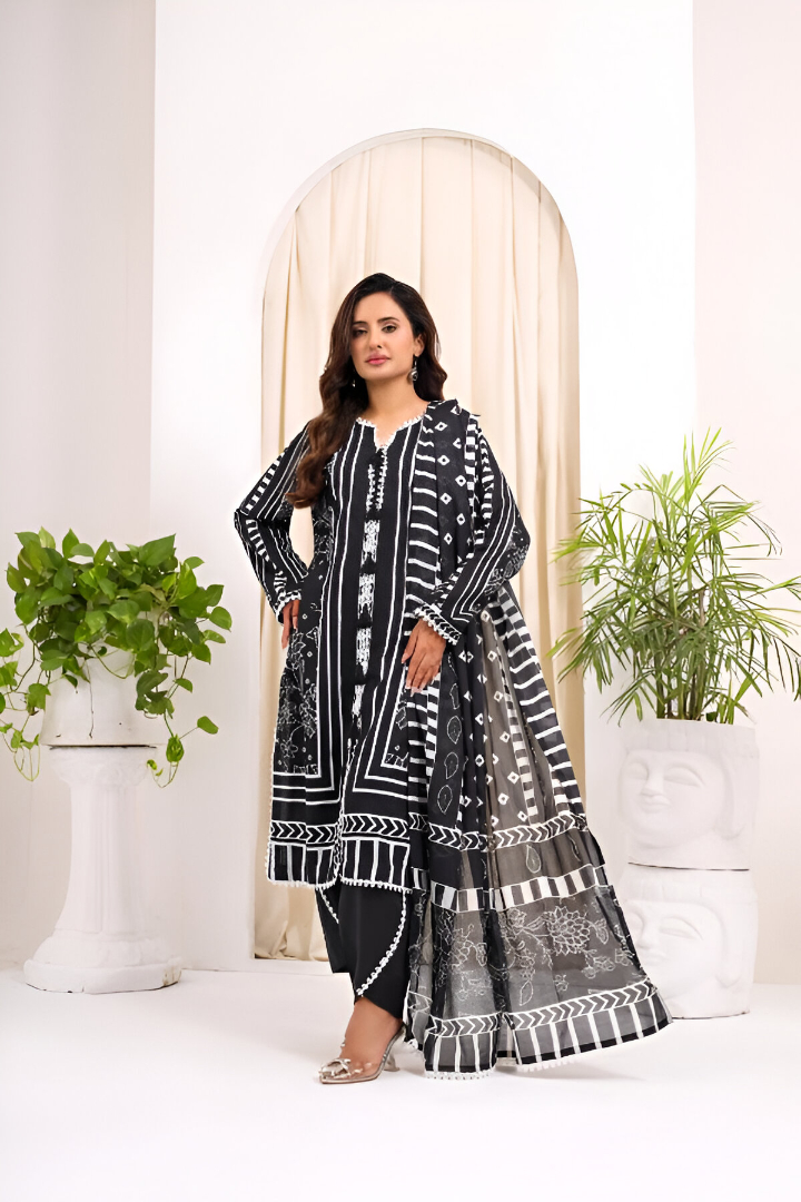 Premium 3 Piece Print Edition (Bana Doria Lawn)